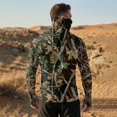 thumbnail image 4 of Sun Hoodies for Men Raglan Colorblock Camo Sunshirts with Mask, Quick Dry UPF 50+ Lightweight Uv Protection Long Sleeve Fishing Shirt Army Green L, 4 of 5