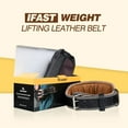 thumbnail image 4 of Tcbosik Leather Weight Lifting Belt w/4 inch Padded Lumbar Support Belt, Weightlifting Belt for Bodybuilding Squat Deadlift, XL Size, Black, 4 of 6