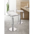 thumbnail image 2 of Equino Barstool Adjustable Lift 100% Polyurethane Seat Chrome Steel Frame, 2 of 9