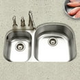 thumbnail image 2 of Houzer Eston 32 in Stainless Steel Undermount 70/30 Double Small Left Bowl Kitchen Sink - STC-2200SL-1, 2 of 6