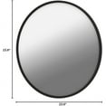 thumbnail image 2 of Round Mirror 24 Black Wall Mounted Circle Mirrors Vanity Mirror with Brushed Aluminum Alloy Frame Modern Decoration for Bathroom, Living Room, Vanity, Bedroom, Entryway, 2 of 17