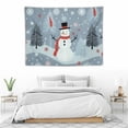 thumbnail image 3 of ONETECH  Bedroom Tapestry Xmas-Snowman-Kawaii Wall Decor Wall Hanging Tapestry For Dorm Living Room, 3 of 7