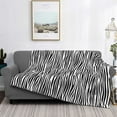 thumbnail image 2 of Yiaed Zebra Skin Print Blanket Throw Blanket Soft Cozy Flannel Blanket for Home Bed Sofa Couch Chair-50"x40", 2 of 6