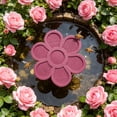 thumbnail image 5 of YAMB Flower Shaped Floating Drinking Station, 7.87in Outdoor Bee Floating Water Station Decor, Lightweight Foam Bird Bath Decor for Garden Orchard and Farm Outdoor Water Feeding, Pink, 5 of 7