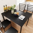 thumbnail image 2 of Dining Table Set for 4, Kitchen Table and Chairs for 4, 5 Piece Kitchen Dining Room Table Set,Wood Modern Rectangle Dinner Table With Upholstered Seat, Dinette Furniture, 2 of 9