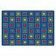 thumbnail image 2 of Carpets for Kids 4116 Primary Squares Seating Rug- 6 x 9 ft., 2 of 2