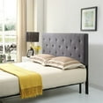 thumbnail image 3 of Hodedah HIHB13 T GREY Twin-Size Upholstered Tufted Rectangular Headboard - Grey, 3 of 7