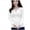 I825 White, variant on Likimi Womens T Shirt Button Down Crew Neck Solid Color Long Sleeve T Shirts For Women Slim Fit Fashionable Tops Black Size L