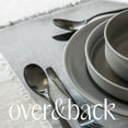 thumbnail image 6 of over&back Set of 4 Woven Frayed Chambray Placemats - Colorful Dining Table Mat - Hand-Finished Frayed Edges - 100% Cotton - Machine Washable - Kitchen and Home Decor - Grey - 14" L X 20" W, 6 of 10
