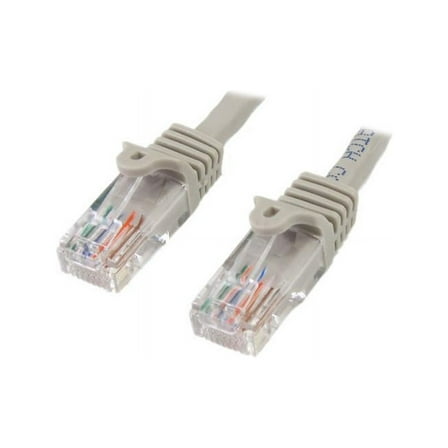StarTech 15 ft Gray Snagless Cat5e UTP Patch Cable 45PATCH15GR