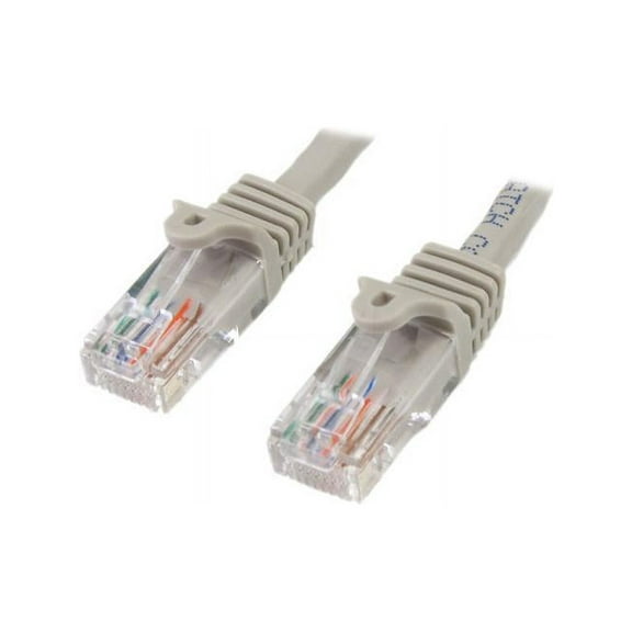 StarTech 15 ft Gray Snagless Cat5e UTP Patch Cable 45PATCH15GR