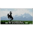 thumbnail image 1 of Wyoming Cowboy Metal License Plate, 1 of 1