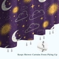 thumbnail image 6 of Purple Sun Moon Cloud Star Pattern Shower Curtain 36"x72" ,Bathroom Decorative Shower Curtains Set with 12 Hooks,Modern Waterproof Washable Shower Curtain, 6 of 6