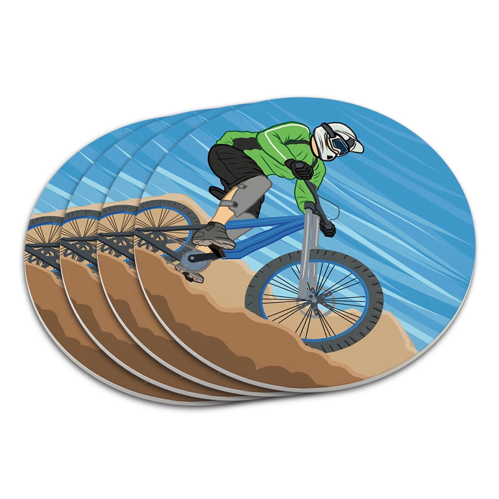 Mountain Biking Biker Coaster Set