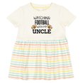 thumbnail image 3 of Inktastic Watching Football with My Uncle Girls Baby Dress, 3 of 5