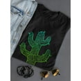 thumbnail image 3 of Cactus With Textured Pattern Col T-Shirt Women -Image by Shutterstock, Female Large, 3 of 4