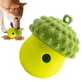 thumbnail image 3 of Acorn Shape Dog Toy Ball Pet Treat Food Dispenser Ball Dogs Cats Puzzle Toy Game Interactive Toy Slow Eat  Interactive Ball (Red), 3 of 7