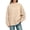 X320 Beige, variant on Bysome Women Sweatshirts Solid Color Long Sleeve Mandarin Collar Tops Autumn Warm Women Sweatshirt Size L Beige