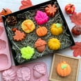 thumbnail image 2 of 2Pcs 3D Pumpkin Silicone Mold Fall Silicone Mold Halloween Thanksgiving Fall Candy Mold Autumn Maple Leaf Acornshape Chocolate Candy Cake Pan Baking Tray Molds for Cake Decoration upcake Toppers, 2 of 8