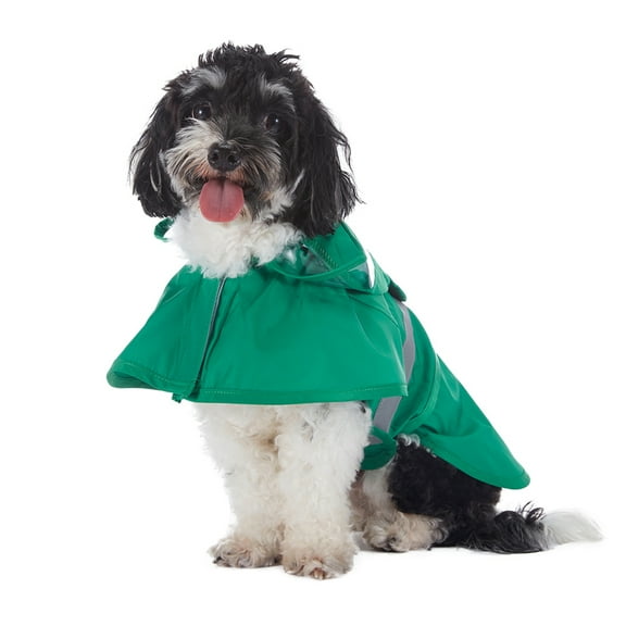 Reflective Dog Raincoat - Adjustable Waterproof Raincoat for Dogs, Lightweight Dog Hooded Slicker Rain Coat Poncho for Small to X- Large Dogs Green XS