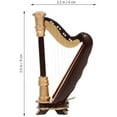 thumbnail image 2 of Instrument Mini Harp Mini Retro Harp Figurine Antique Harp Model with Box Wooden Harp Statue Musical Instrument Ornament for Home Office Decor Miniature Musical Instruments brown 9X6cm brown 9X6cm, 2 of 5