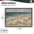 thumbnail image 4 of Stupell Industries Modern Impressionist Summer Beach Day Brown Floating Frame Canvas Art, 31 x 21, by Jacky Ngan, 4 of 8