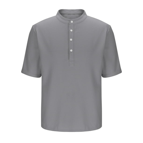 pstuiky camisetas de hombre, Blusas deportivas casuales de manga corta con cuello redondo y color sólido para hombre ropa de hombre s