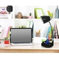 thumbnail image 3 of Limelights Gooseneck Organizer Desk Lamp with iPad Tablet Stand Book Holder and Charging Outlet, Black, 3 of 3