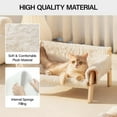 thumbnail image 5 of Cat Couch Bed, Pet Sofa for Indoor Cats Wooden Indoor Elevated Cat Beds with Removable Mattress Cover Suitable for Kitty, Puppy or Small Animal (White, Medium), 5 of 14
