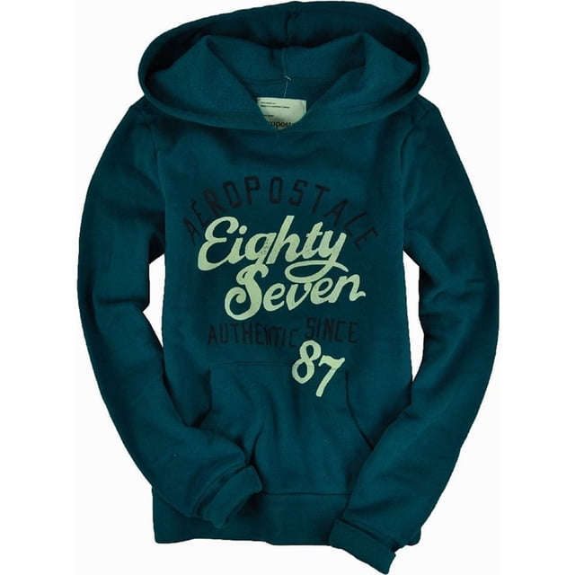 Aeropostale - Sudadera con capucha para mujer Eighty Seven Script, verde, pequeña