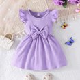 thumbnail image 5 of HWJAD 2 Pack Summer Dress and Headband for Baby Girls 6M-3Y Ruffles Sleeveless A-Line Dresses for Toddler Kids Casual Sundress Clothes, 5 of 9