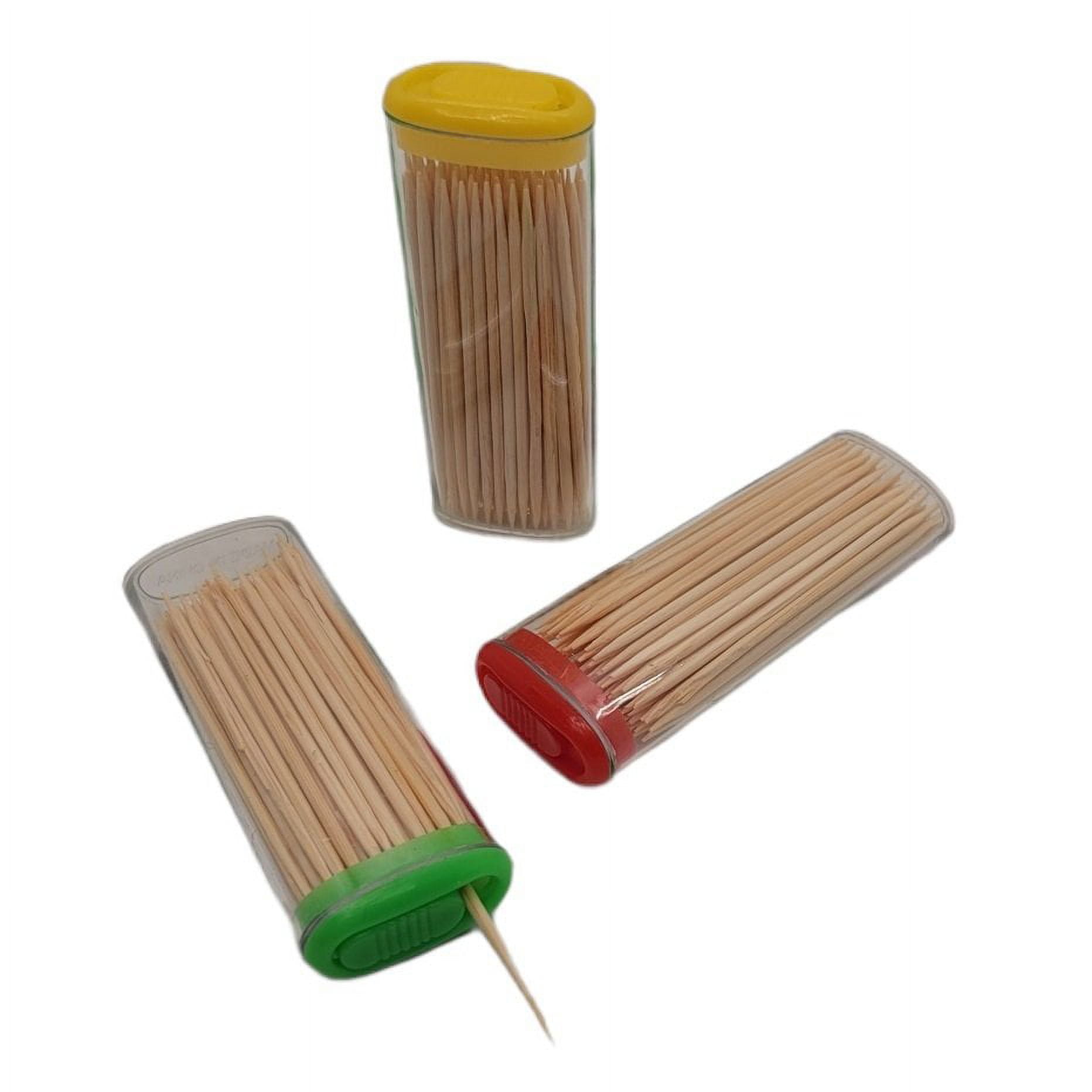 1pc Portable Wood Toothpick Holder Pocket Tooth Pick Dispenser  Bucket,Wood+Stainless Steel(Reminder To Customer Service To Use Self  Sealing Bags For Packaging When Placing An Order)