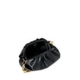 Scoop Ruched Clutch Gold Chain Handbag