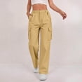 thumbnail image 5 of Kcolen Womens Cargo Pants, Casual Lightweight Trousers with Pockets, Loose Fit Women Trendy Summer Hiking Pants, 5 of 7
