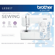 Brother LX3817 Reliable Beginner Full-Size Sewing Machine with 17 Built-In Stitches, Jam-Resistant Drop-In Bobbin & Free Arm for Sleeves and Pants