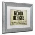 thumbnail image 3 of Trademark Fine Art "Nixon" Canvas Art by Color Bakery White Matte, Silver Frame, 3 of 4