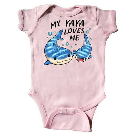 

Inktastic My Yaya Loves Me- whale shark Gift Baby Boy or Baby Girl Bodysuit