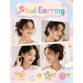 thumbnail image 2 of 12 Pairs Hypoallergenic Earrings for Women Surgical Steel Screw Back Earrings for Sensitive Ears Cute Heart CZ Flower Ball Tiny Flat Back Stud Earring,Sliver, 2 of 7
