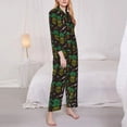 thumbnail image 5 of Wukai Pineapples Print Women's Pajama Set - Soft Long Sleeve Sleepwear for Comfort and Style-Large, 5 of 9