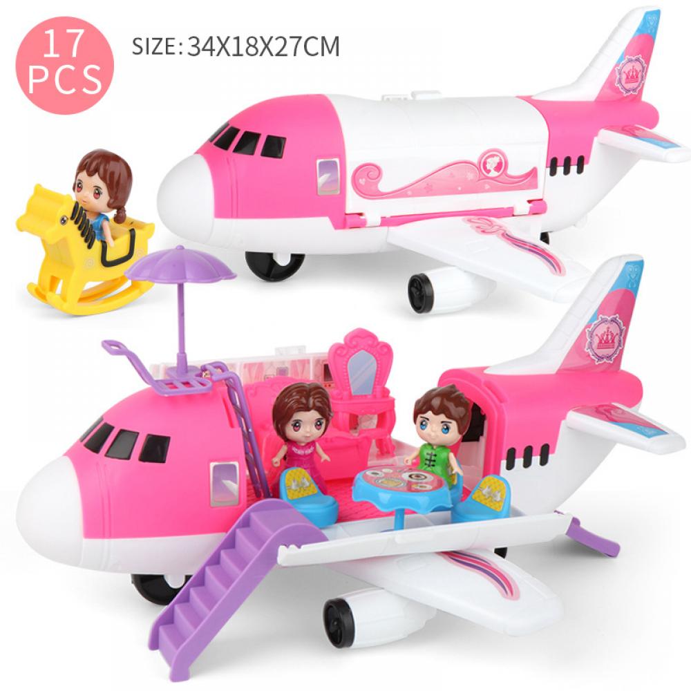 Kids Airplane Toy, Pink Toddler Airplane Toys for Girls Christmas Birthday  Gifts Toddler Girls Toys 2 3 4 5 6 7 Year Old Up