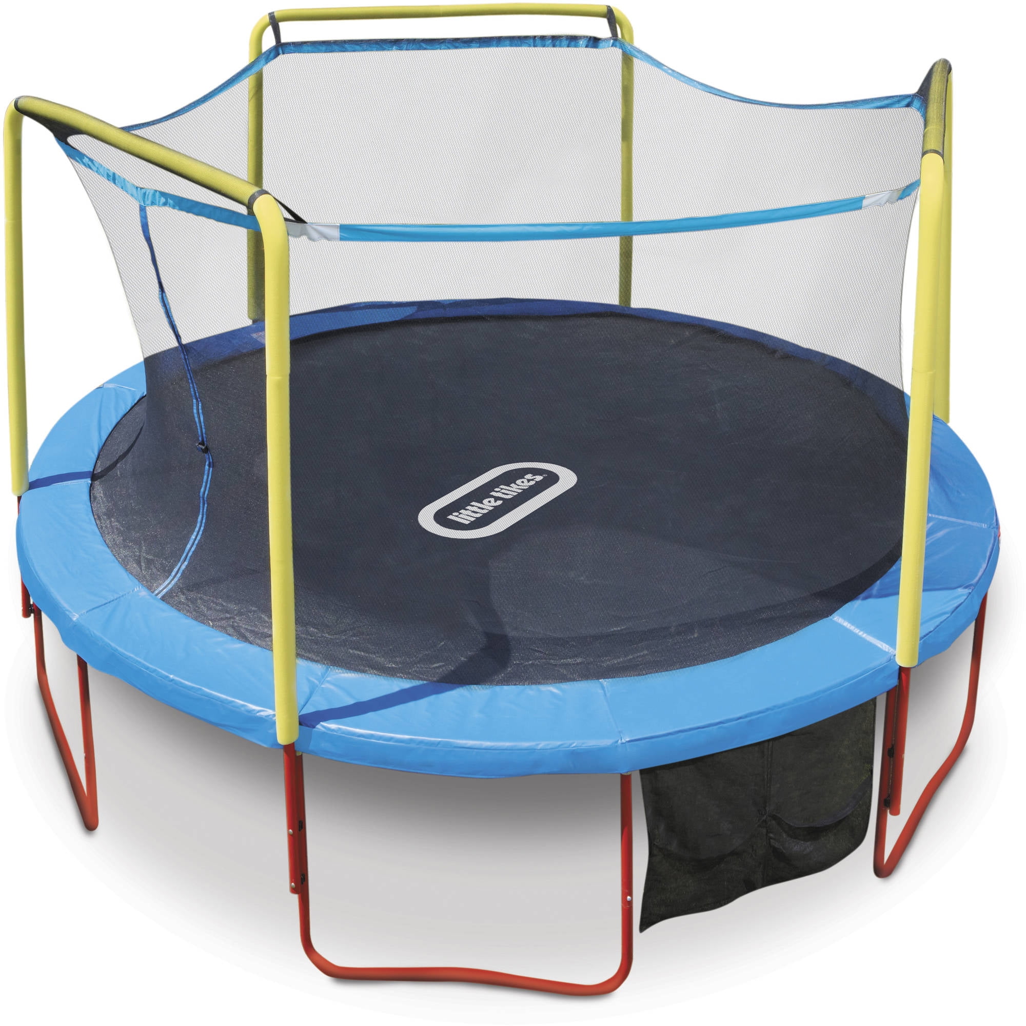 Trampoline, with Enclosure, Blue/Yellow 