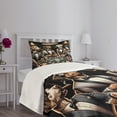 thumbnail image 3 of Ambesonne Dog Quilted Bedspread Set 2 Pcs, Funny Gentleman Animals Suits, Twin Size, Brown Dark Green Grey, 3 of 5