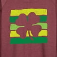 thumbnail image 3 of Instant Message - Negative Space Shamrock - Women's Lightweight French Terry Long Sleeve Shirt, 3 of 6