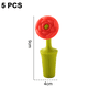 thumbnail image 2 of Tapón para botella de vino, sellador protector de corchos de vino, juego de 5 como regalo de vino, flores de silicona, 2 of 5