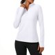 thumbnail image 2 of V Cuello 3/4 Manga Tops para las Mujeres Camisas de Entrenamiento con Protección Solar, Camisetas de Moda Primavera Verano Blusas de Túnica para Uso Diario, 2 of 7