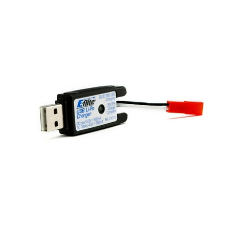 UPC: 0605482552377 | E-flite 1S USB Li-Po Charger 500mA JST 180 QX HD EFLC1010 Heli Option Parts & Accessories