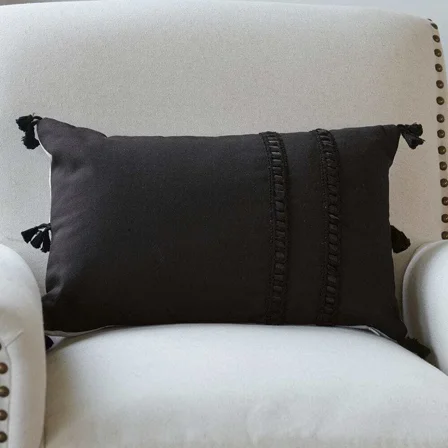 Corner Tassel 18" Pillow Cover