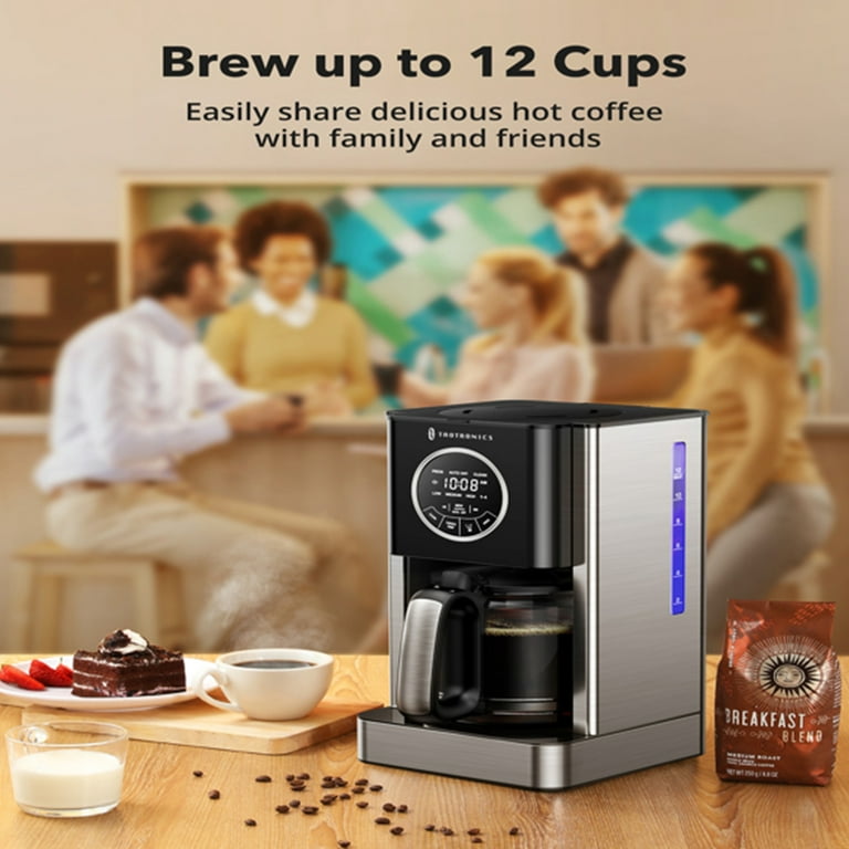 12-Cup Coffee Maker, SoTop Drip Coffee Machine with Glass Carafe