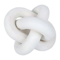 LAMIRO Wooden Knot for Coffee Table Decor Shelf Decor Boho Home Decor,Modern Farmhouse Bookshelf Decorative Objects Wood Chain Link for Living Room (White)