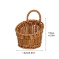 thumbnail image 3 of Klonfd Imitation Vine Weaving Kitchen Garlic Storage Wall Hanging Portable Small Kitchen Utensil Hanging, 3 of 6